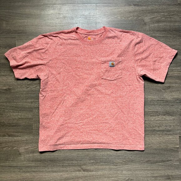 Carhartt Men's Heavyweight Pocket T-Shirt - Pink - Picture 1 of 6